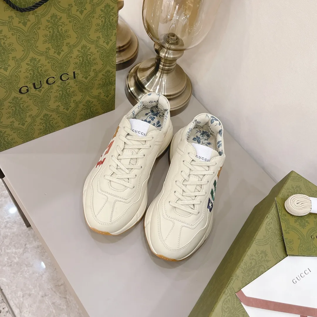 P700👟👟 The top version of GUCCI dad shoes, the latest upgraded version❗❗ The fabric is 100% consistent with the store. The whole series uses four leather styles. Each pattern, color and fabric are one-to-one consistent with the store. Women's size 35 36 37 38 39 40 Men's size 39 40 41 42 43 44 (women's size 34, men's size 45 can be customized)